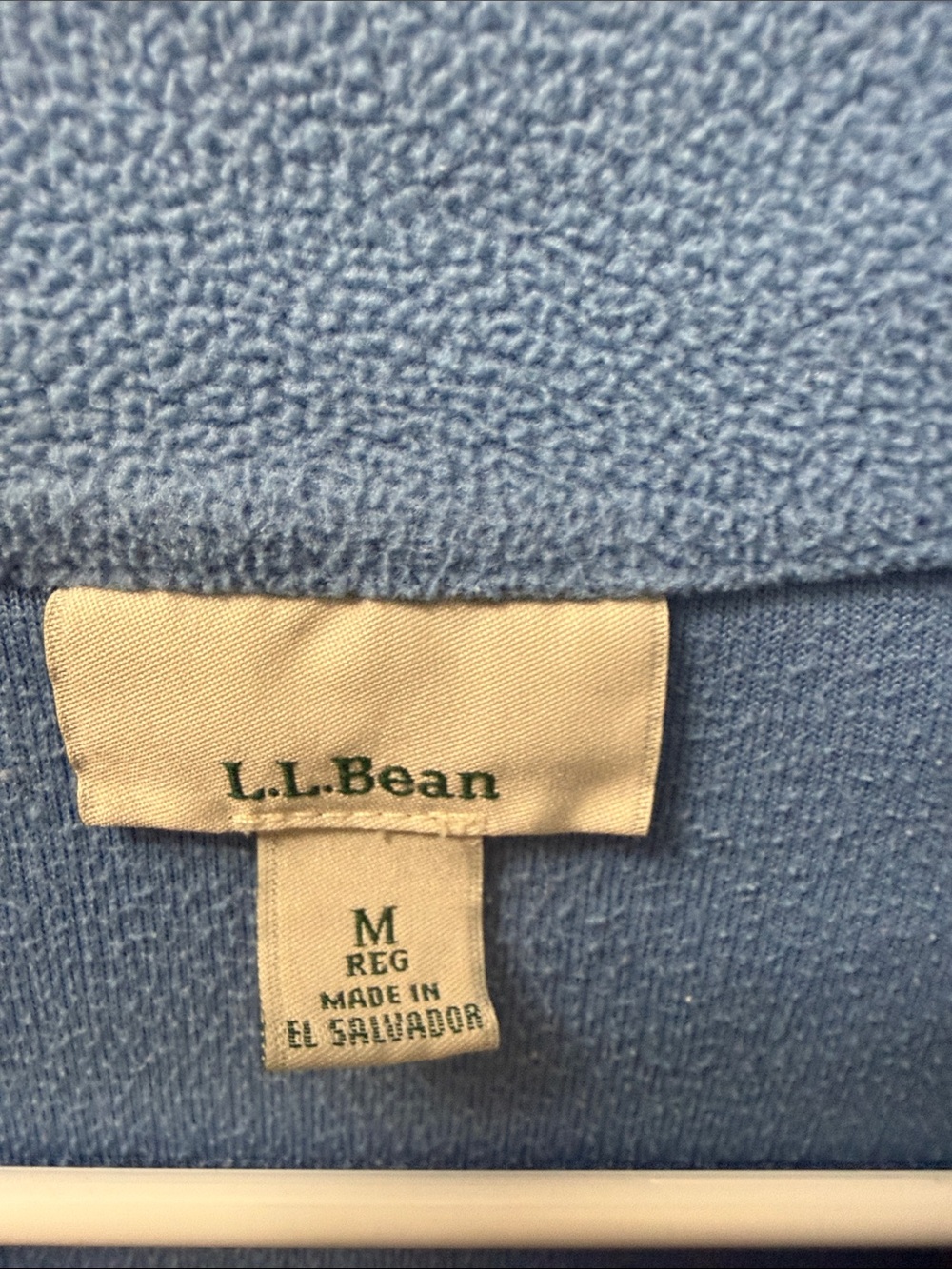 LL Bean Light Blue Half-Zip Fleece Pullover - - Picture 2 of 6